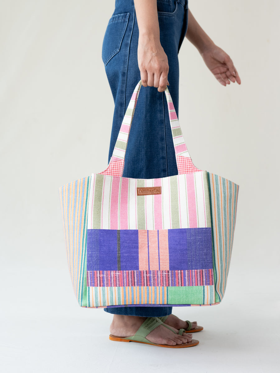 The Metro Stripe Tote - Multicolour