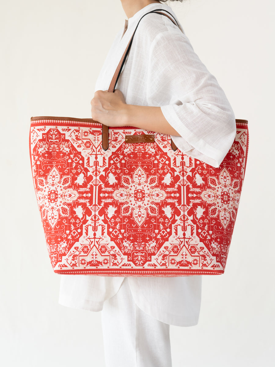 Boho Tote - Tomato Red