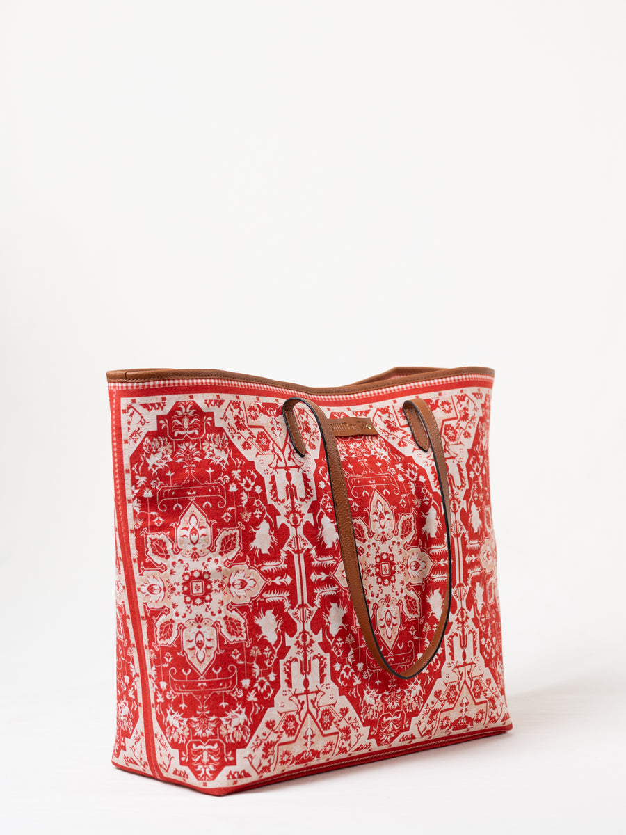 Boho Tote - Tomato Red