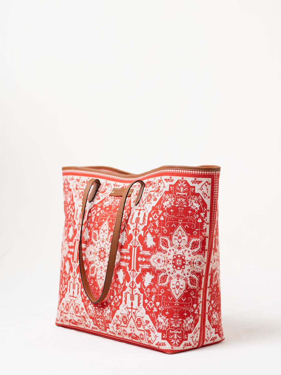 Boho Tote - Tomato Red