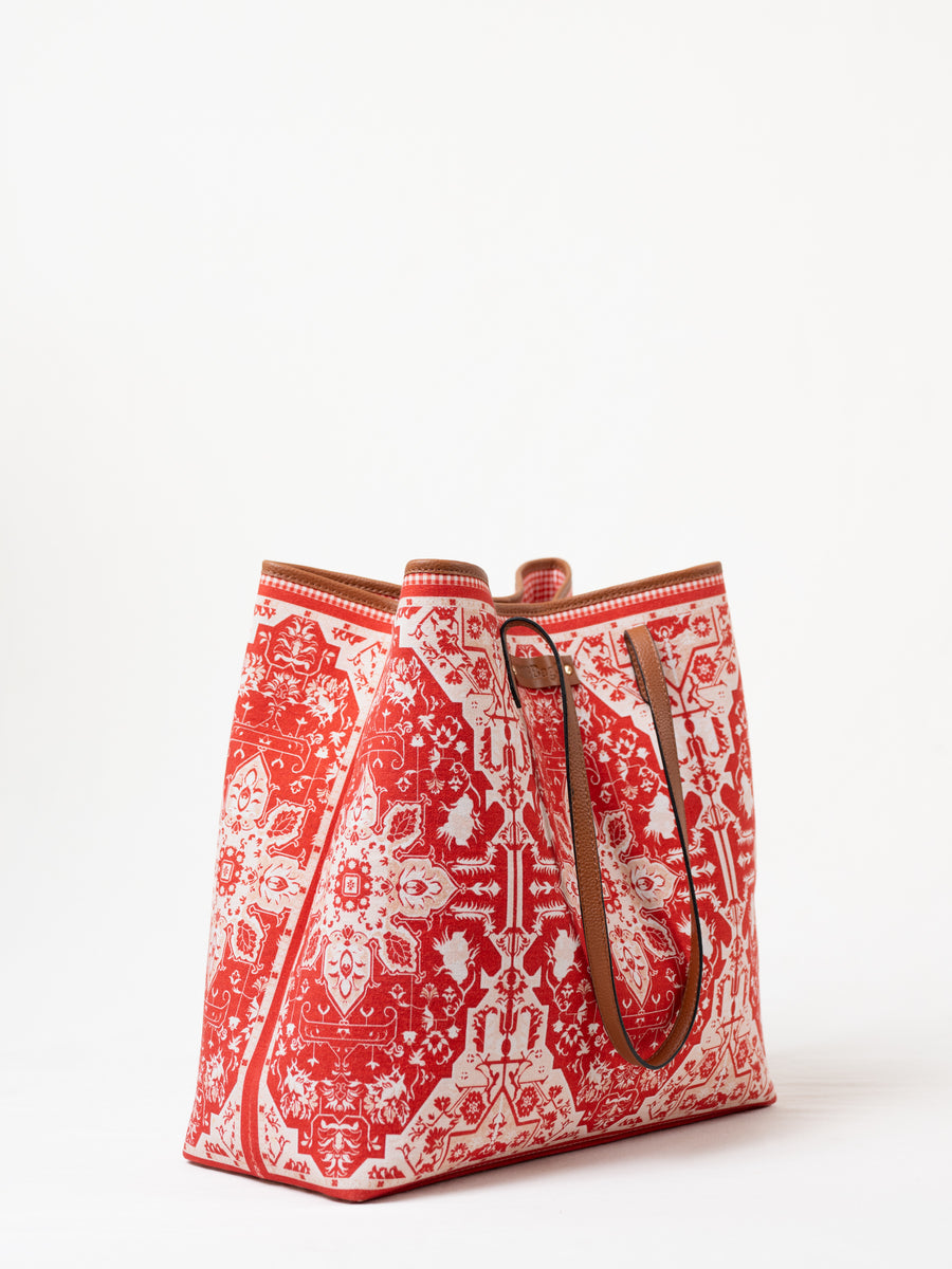 Boho Tote - Tomato Red
