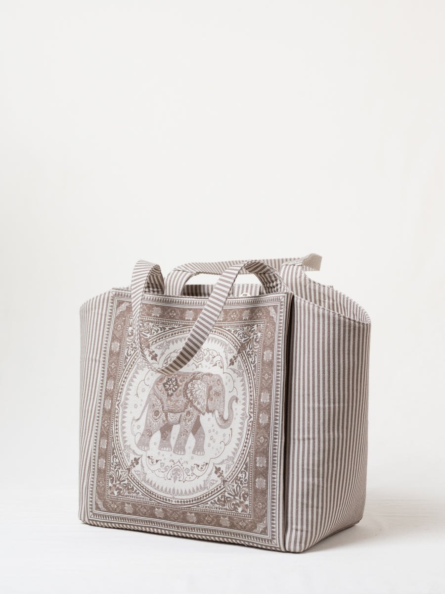 Ele Fabric Tote - Taupe Beige