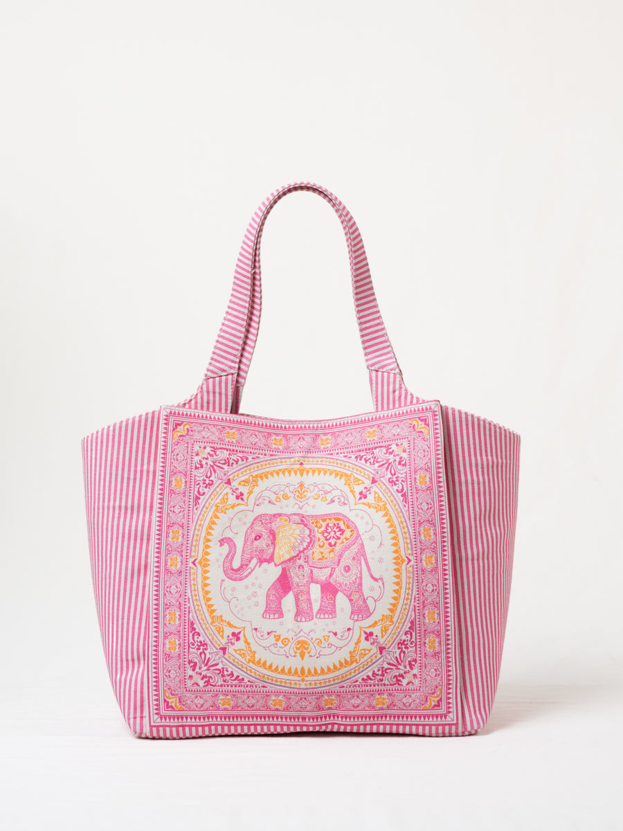 Ele Fabric Tote - Floro Pink