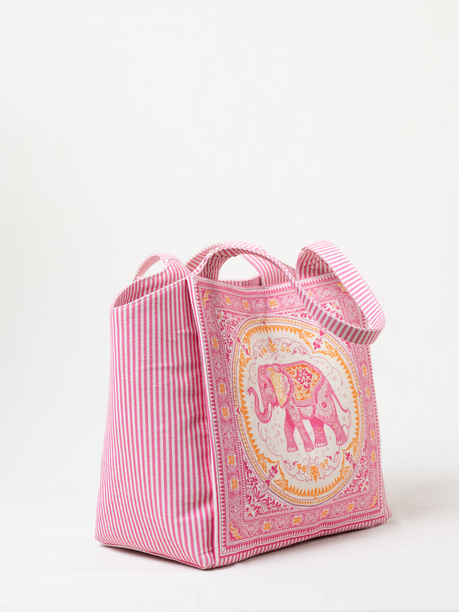 Ele Fabric Tote - Floro Pink