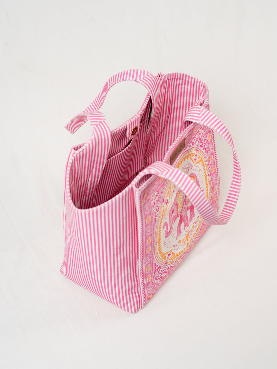 Ele Fabric Tote - Floro Pink