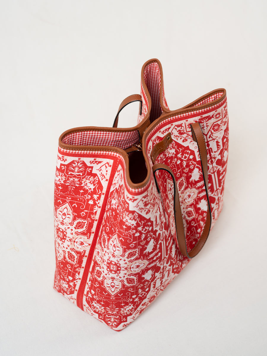 Boho Tote - Tomato Red
